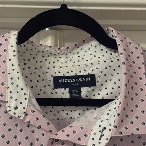 Mizzen+Main Pink Patterned Men's Shirt